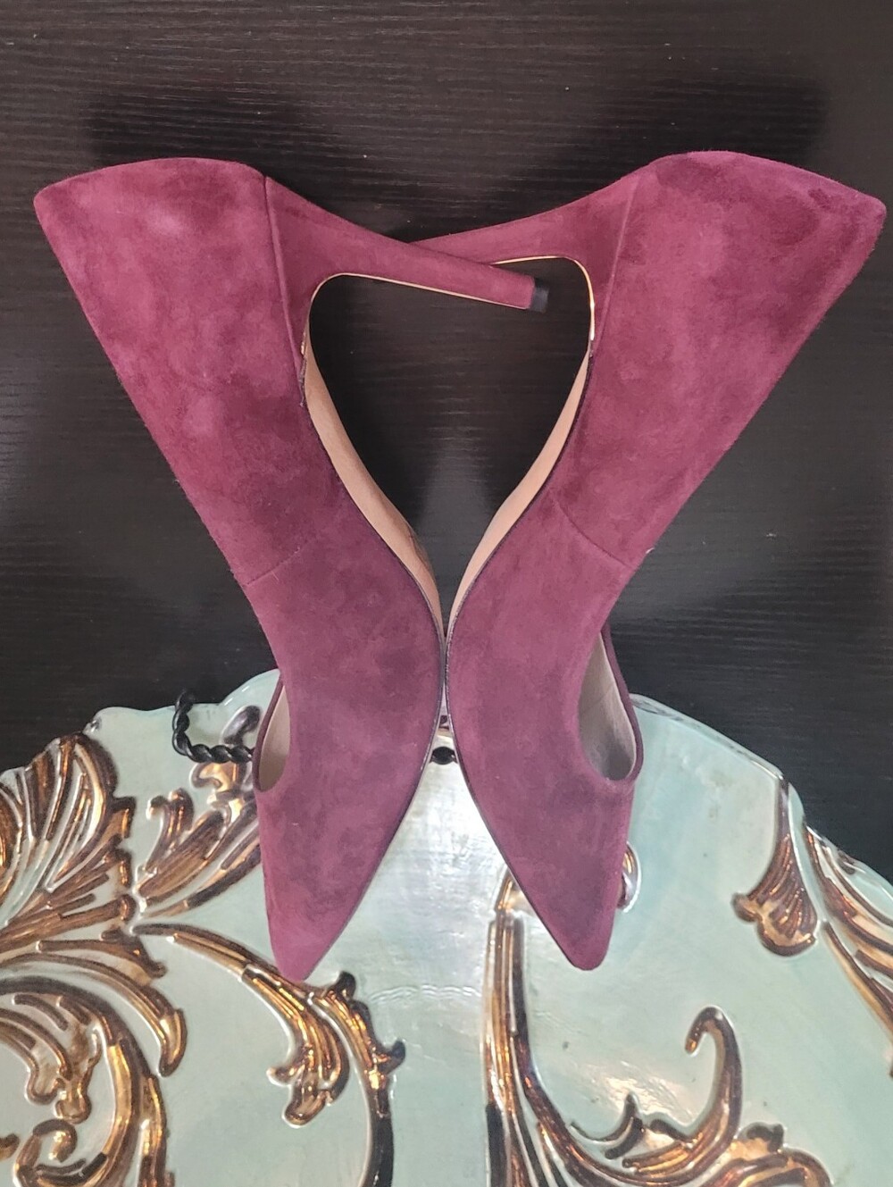Tory Burch "Elana" Suede Pumps - Picture 3 of 9